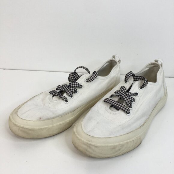 Everlane Tread White Canvas Lace Up Sneakers Size 7.5 - Picture 2 of 11